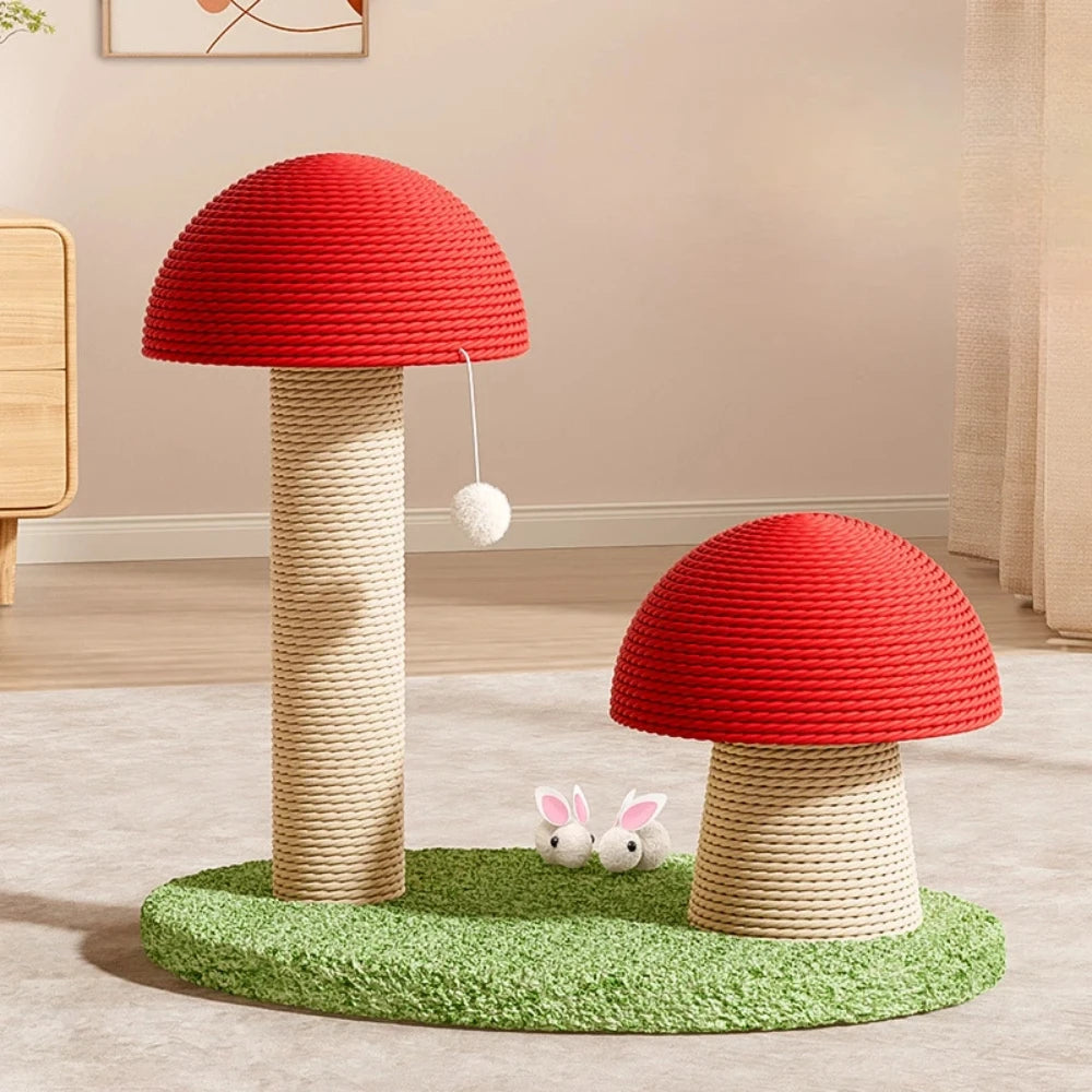 Cat Scratching Mushroom Tree